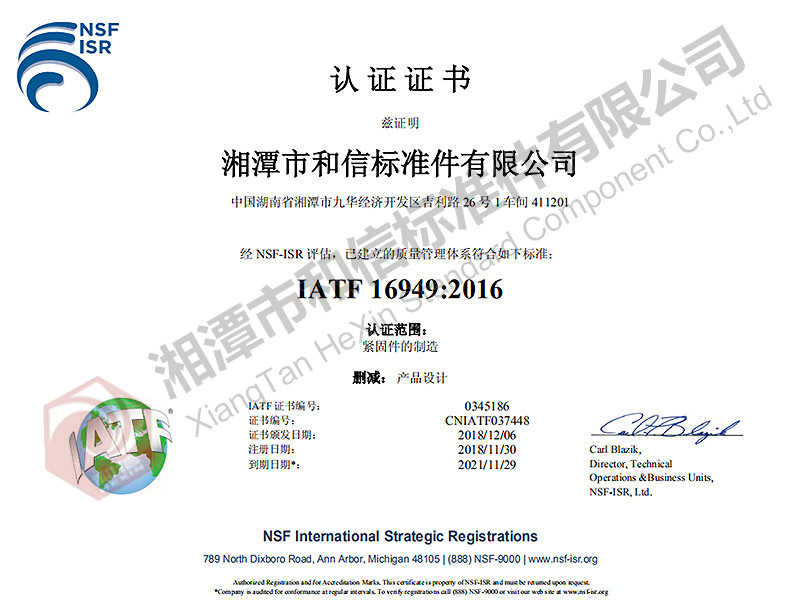 公司质量管理体系:IATF16949：2016标准（中文）